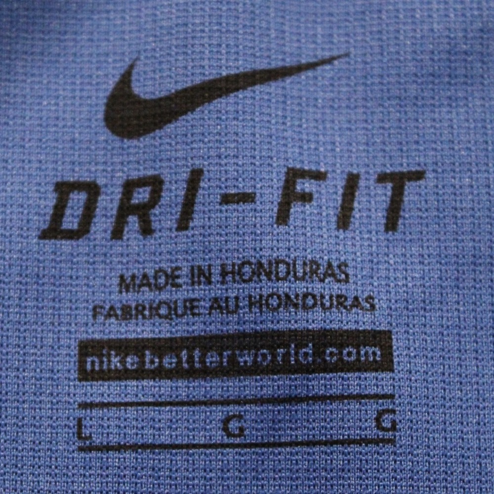 Nike‎ Mens Dri-FIT Polo Shirt Blue White Piping Short Sleeve SP120711HBS Large - Picture 2 of 9